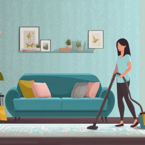 Cleaning service website homepage showcasing services and booking options