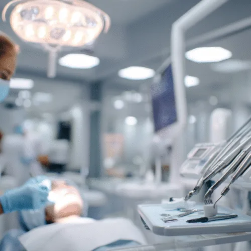 Dentist office website homepage showcasing services and booking