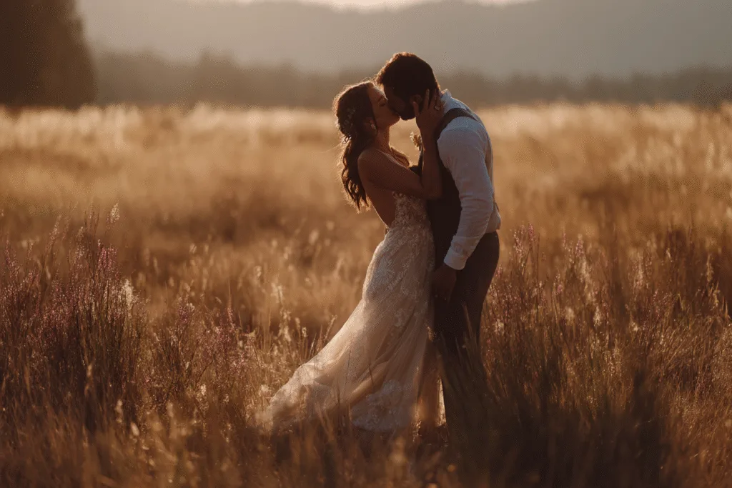 Wedding photographer portfolio website displaying wedding photos